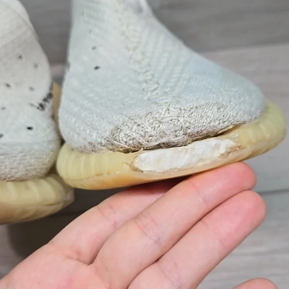 Off White x Yeezy Adidas Custom Boost 350 v2 Athletic Sneakers shoes sz 7